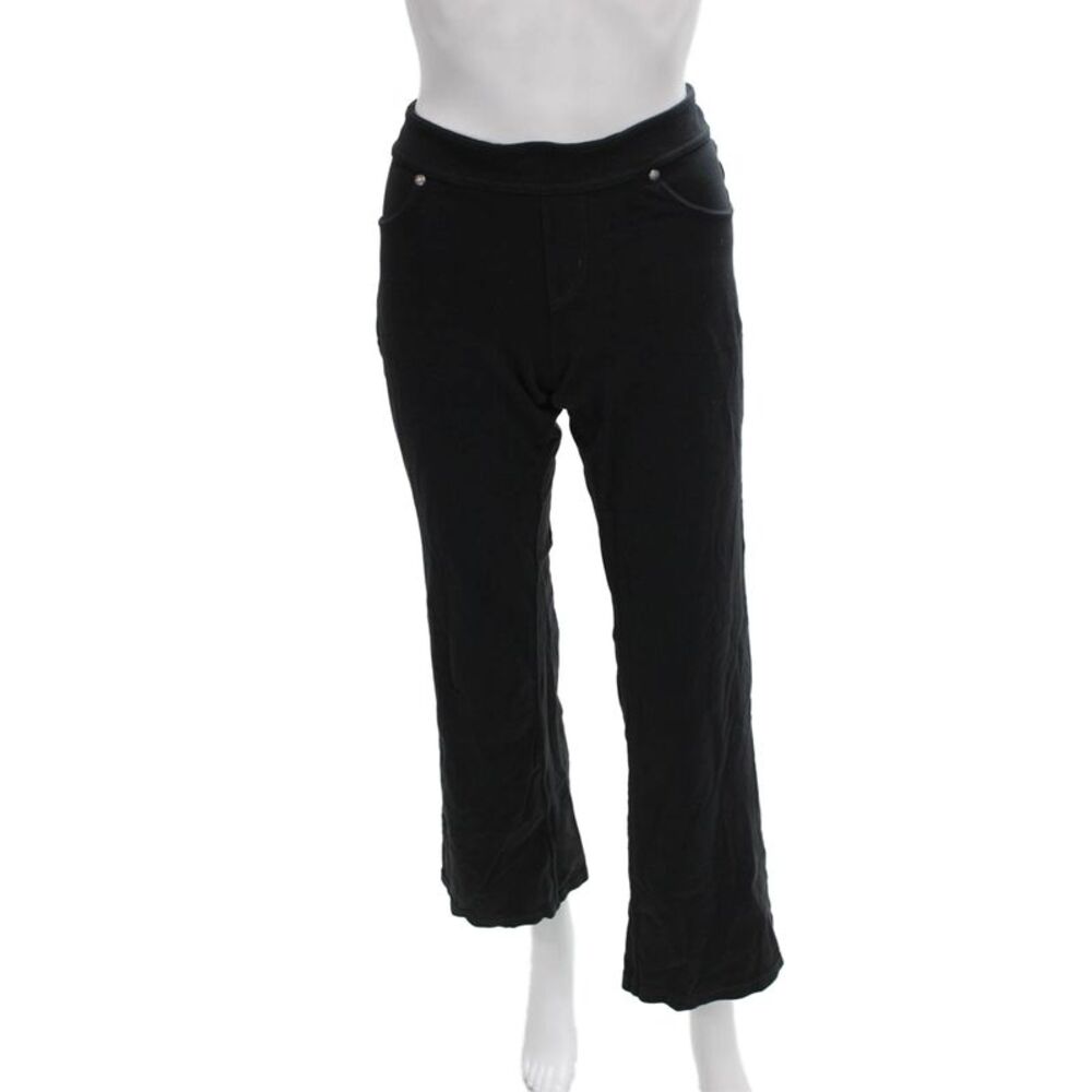 Athleta Womens Black Pull On Supplex Nylon Lycra Pants Size M